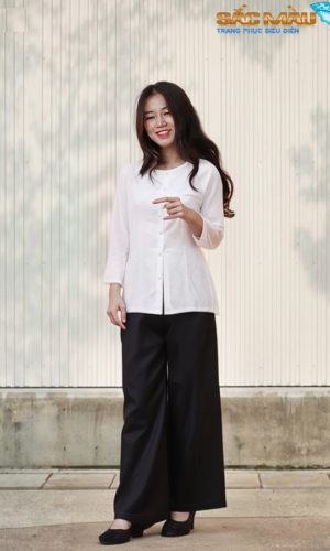 bà ba nữ trắng gấm