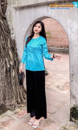bà ba nữ xanh gấm