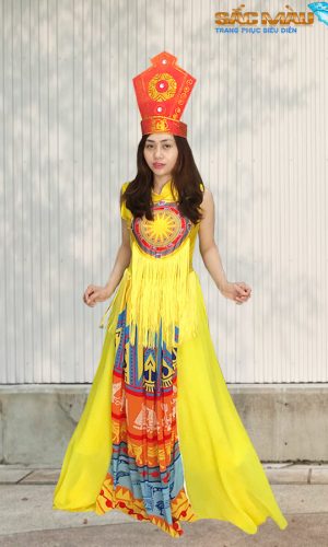 Đồ múa Âu lạc nữ vàng