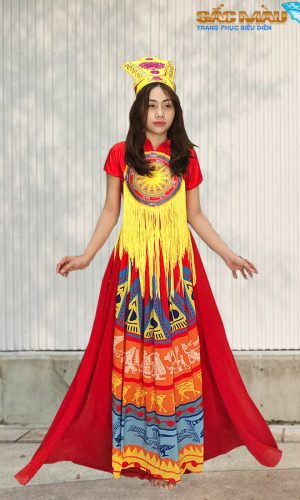 Đồ múa Âu lạc nữ đỏ