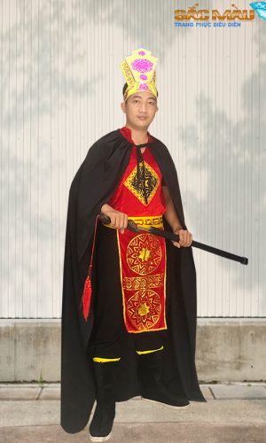 trang phục vua hùng đỏ