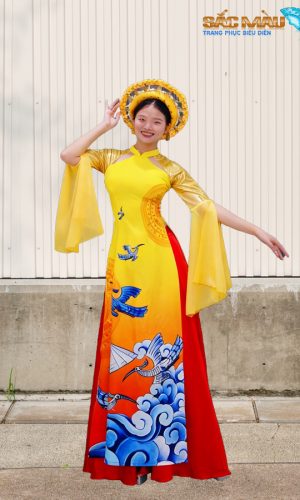 Áo dài nữ múa Âu lạc