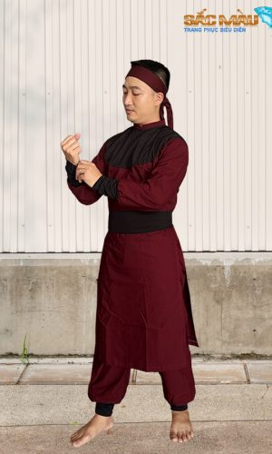 Đồ cổ trang nam đỏ đô