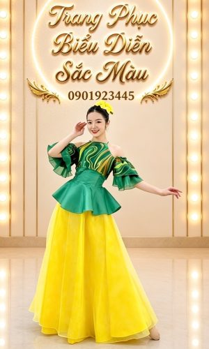 yếm xanh váy vàng