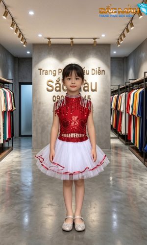 Đầm múa đỏ rời