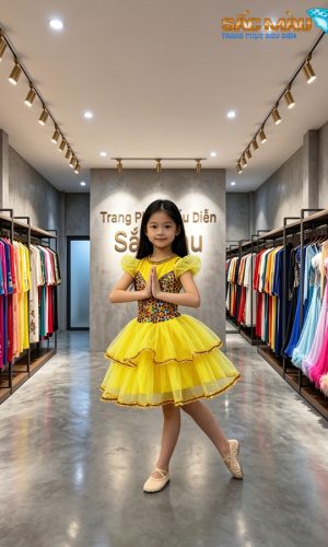 Đầm múa vàng cánh tiên