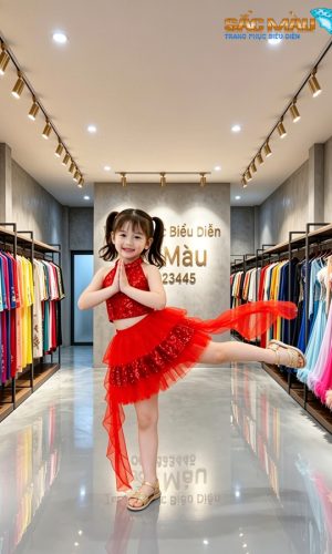 Đầm nhảy đỏ rời