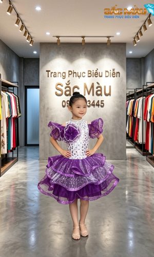Đầm tím trẻ em