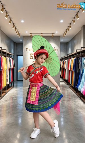 Đồ dân tộc h'mong bé gái