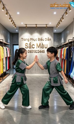Đồng dao trẻ em xanh caro