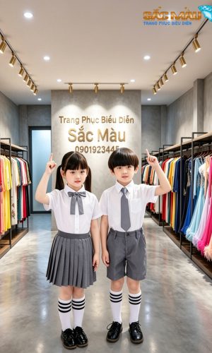 kỷ yếu áo trắng váy quần xám