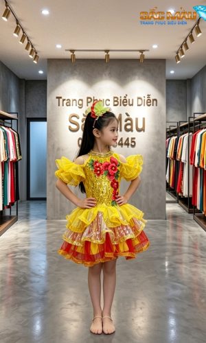 thuê đầm múa bé gái