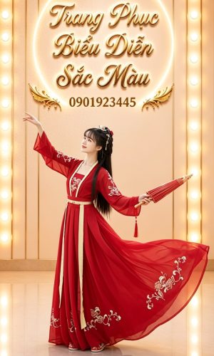 trang phục hằng nga đỏ tay nhỏ