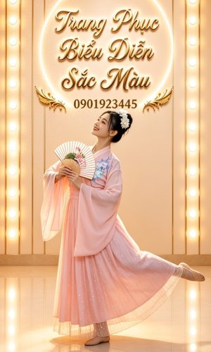 trang phục hằng nga hồng nhạt