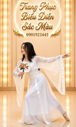 trang phục hằng nga trắng