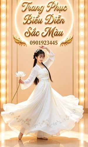 trang phục hằng nga trắng tay nhỏ
