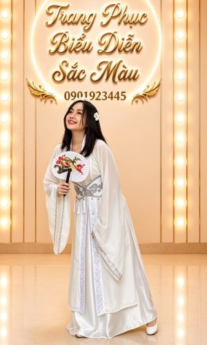 trang phục hằng nga trắng trơn