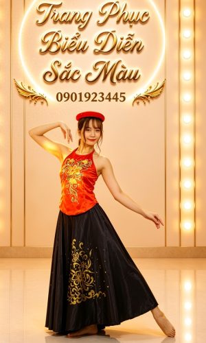 yếm đỏ váy đen
