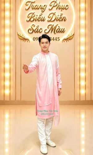 ao dai nam hong