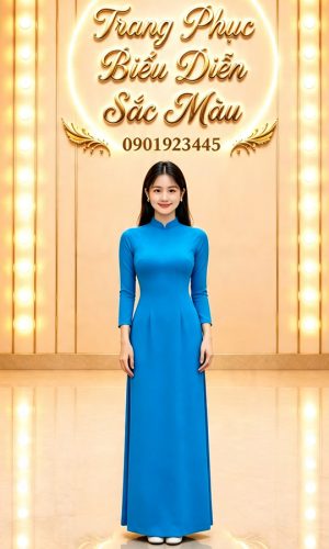 ao dai nu xanh cong doan