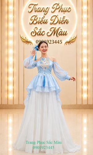 yem mua xanh tay dai vay trang