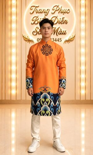 ao dai nam cam